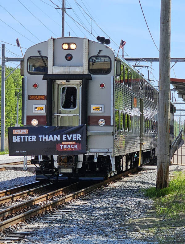 Officials Celebrate South Shore Lines Improved Capacity Speed And