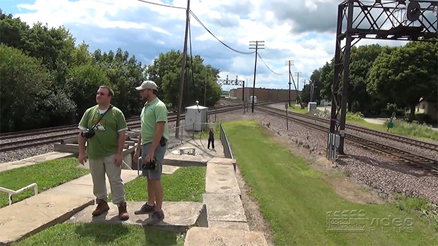 Drew Halverson and Brian Schmidt at the Rochelle Railroad Park