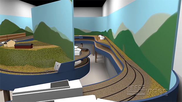 HO scale Conrail Bald Eagle Branch 3d track plan