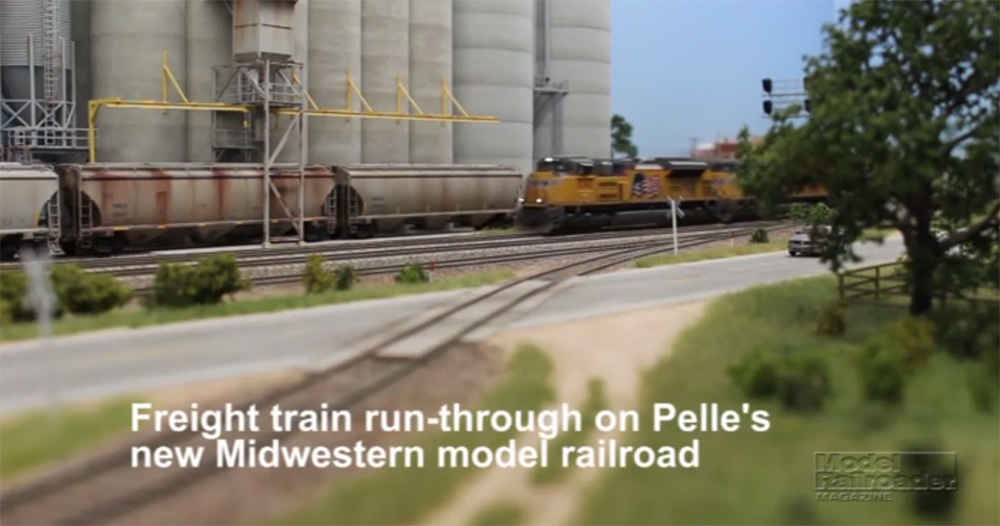 Freight train run-through on Pelle Søeborg's new HO scale model railroad