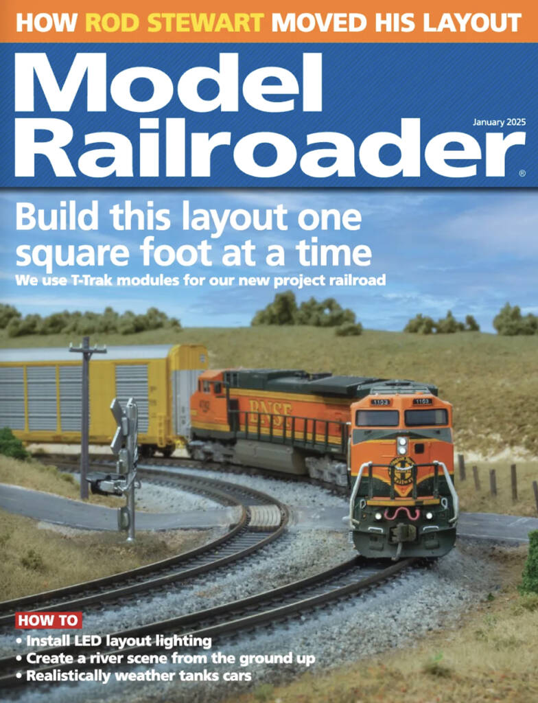 The January 2025 cover of Model Railroader magazine