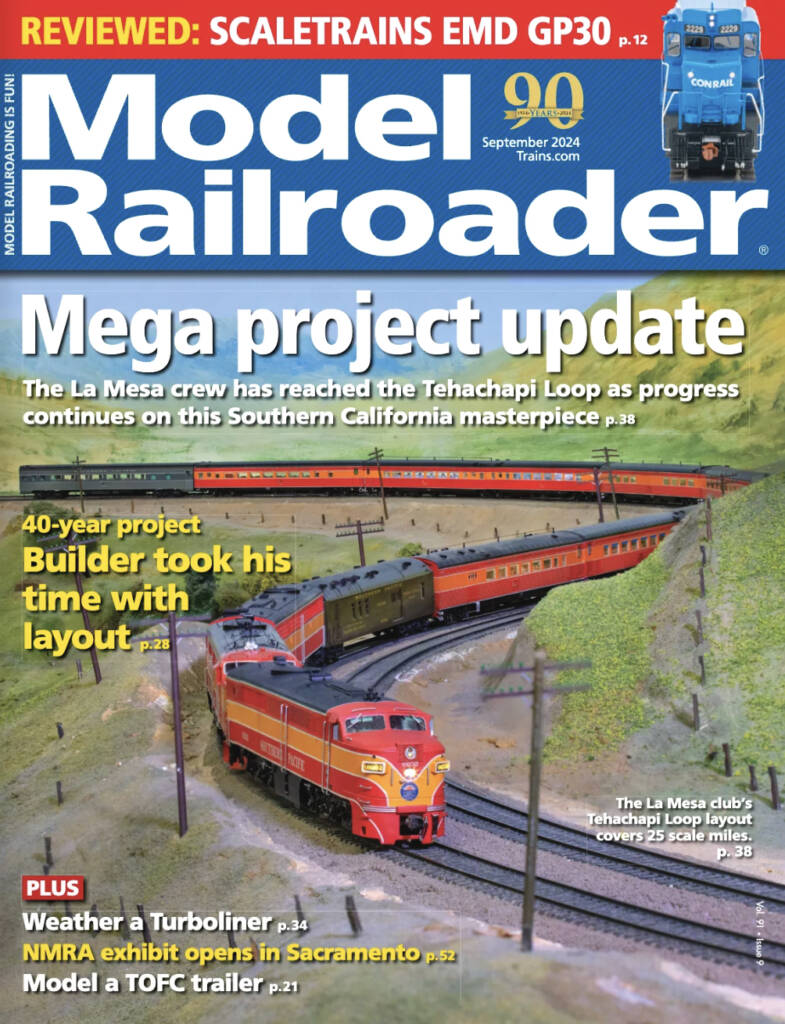 The September 2024 cover of Model Railroader magazine