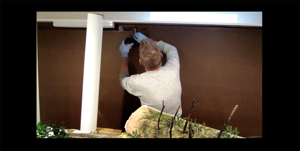 Installing a model railroad backdrop, part 2 - application