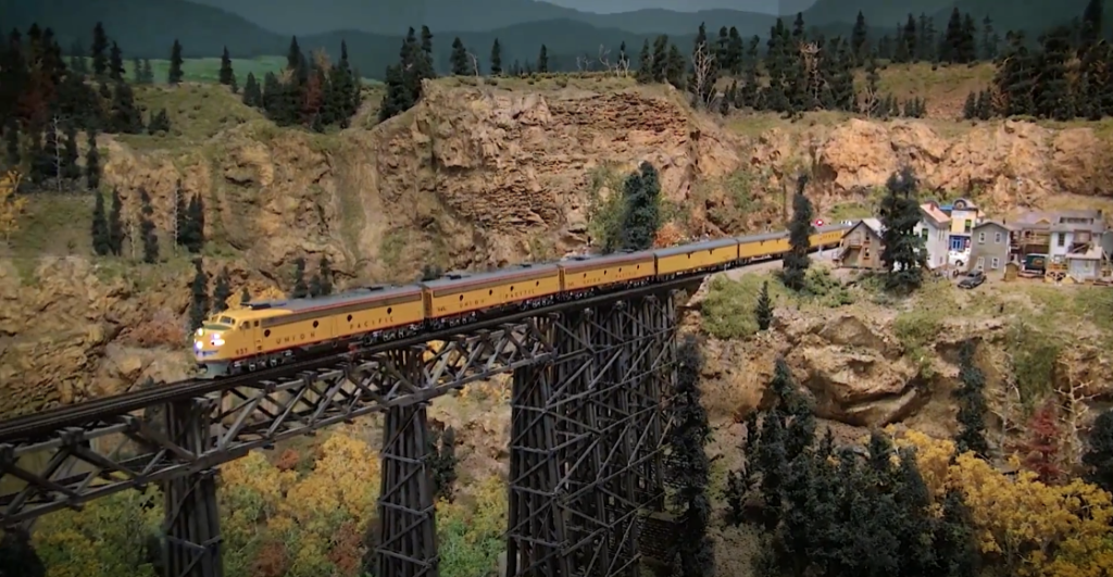 Union Pacific streamliner, the City of Portland, operating at the Colorado Model Railroad Museum