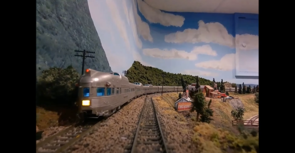 Scene on model railroad