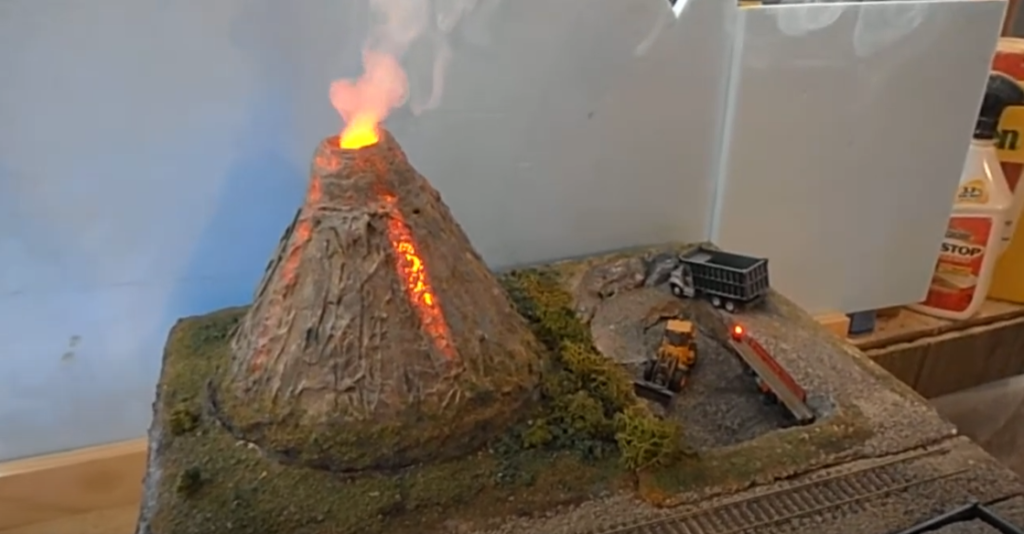 Model of a volcano
