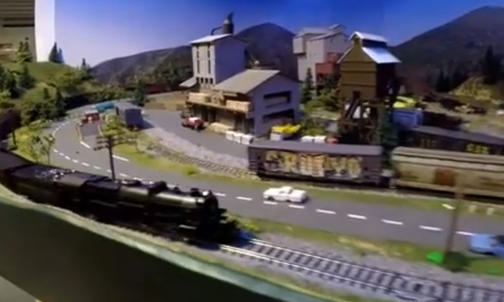 Scene on a model railroad