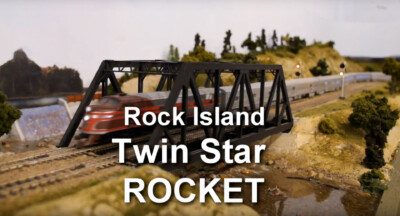 HO scale Rock Island Twin Star Rocket passenger train
