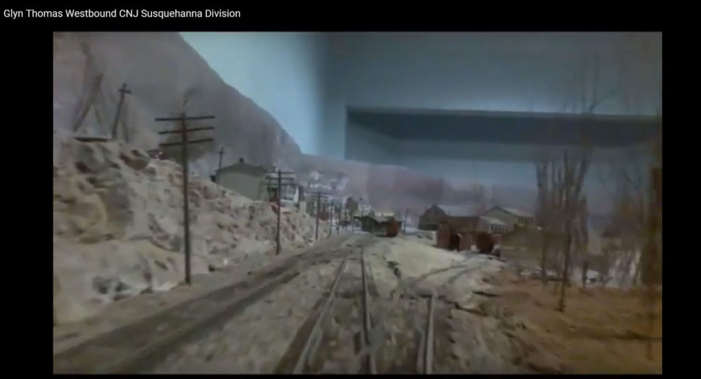 Desert scene on model train layout