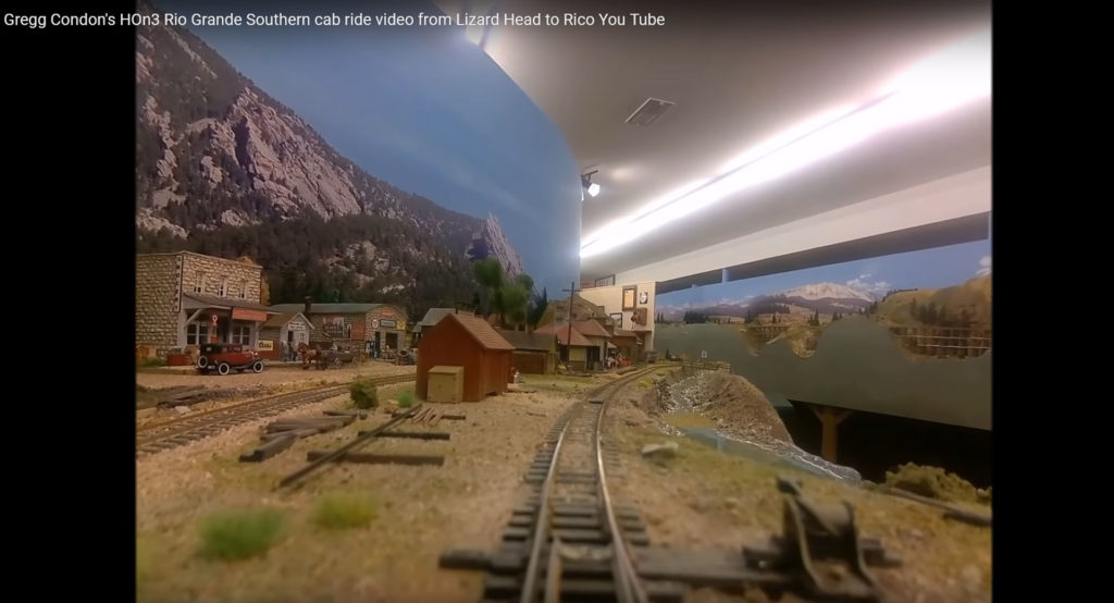 Scene of model railroad