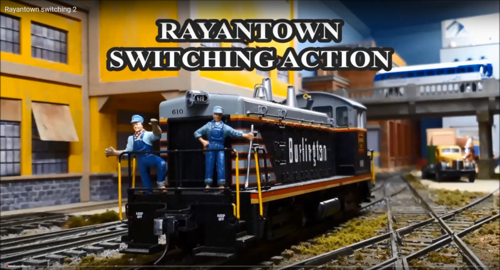 Scene on model train layout