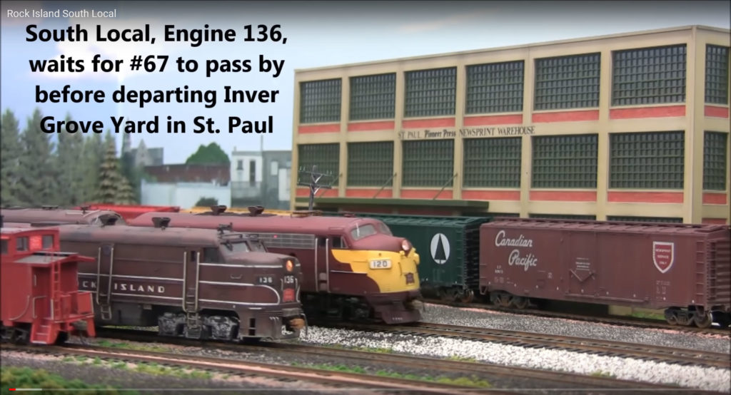 Model trains next to struction