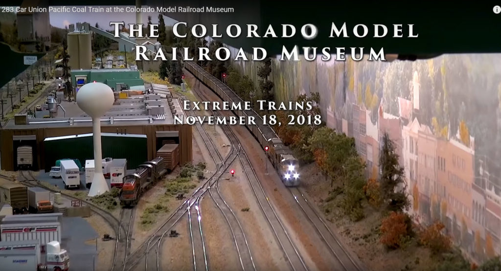 Coal train on model train layout