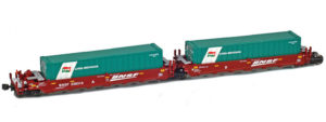 American Z Line Z scale Gunderson Maxi-I five-unit articulated well car