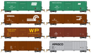 Rapido Trains HO scale Penn Central class X72 and X72A boxcars