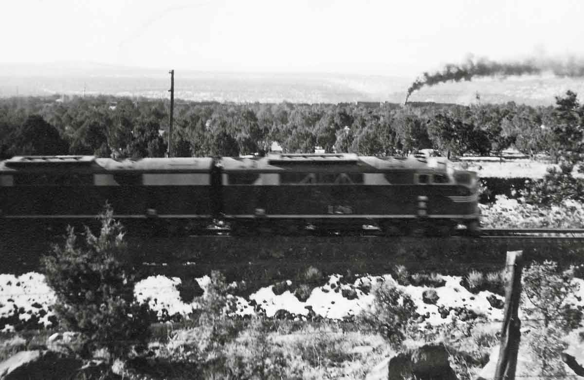 Santa Fe Railway on horseshow curve in Arizona