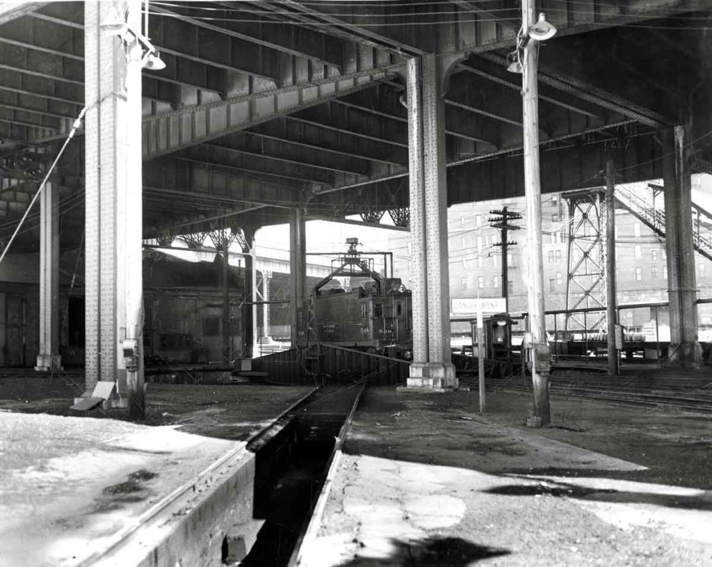 New York Central Railroad box-cab locomotive in Manhattan