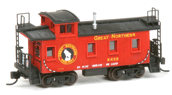 American Model Builders Inc. N scale Great Northern 25-foot double-sheathed offset-cupola caboose