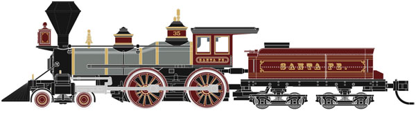 Atlas Model Railroad Co. N scale 4-4-0 steam locomotive