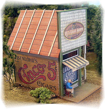 Bar Mills Scale Model Works HO scale Papa Lous Cigar Shoppe kit