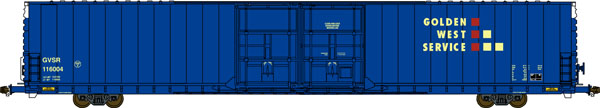 Bluford Shops N scale 86-foot double-door automobile parts boxcar