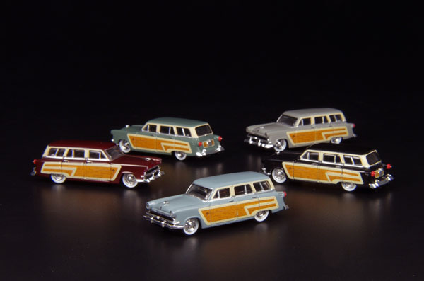 Classic Metal Works N scale 1953 Ford Country Squire station wagons