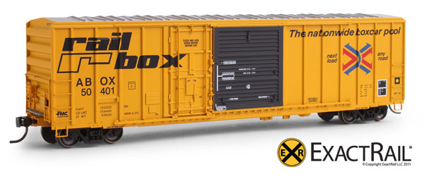 ExactRail LLC HO scale FMC 5277cubicfootcapacity combinationdoor boxcar