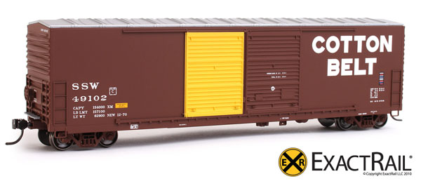ExactRail LLC HO scale Gunderson 5200cubicfootcapacity boxcar