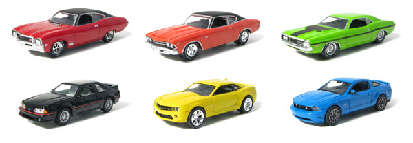 GreenLight Collectibles S scale muscle cars