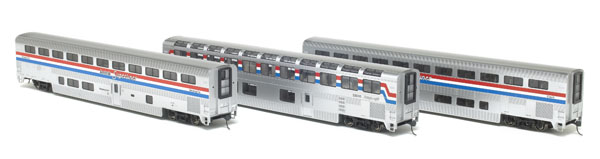 Kato USA HO scale Amtrak Superliner cars