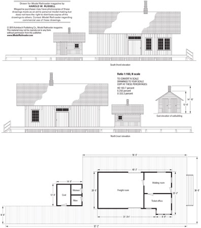 Lehigh Valley RR Bloomsbury, N.J., depot drawings | ModelRailroader.com