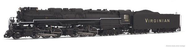 HO scale Virginian Ry. class AG 2-6-6-6 Allegheny steam locomotive. Made by Rivarossi, available from Hornby America Inc.