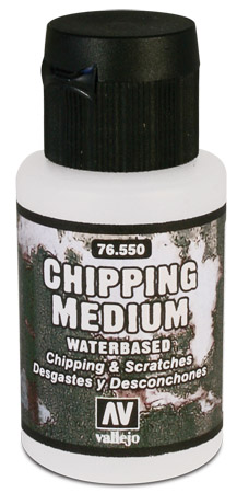 Chipping medium. Produced by Acrylicos Vallejo, distributed by Stevens International.