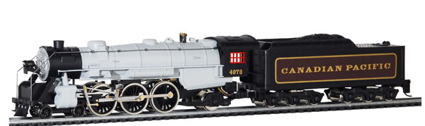 Model Power HO scale 4-6-2 steam locomotive with long-haul tender