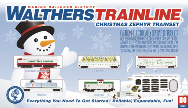 Wm. K. Walthers Inc. HO scale Christmas Zephyr train set