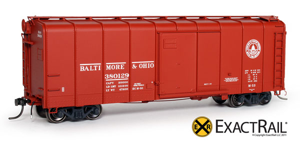 ExactRail HO scale Baltimore & Ohio class M-53 wagontop boxcar