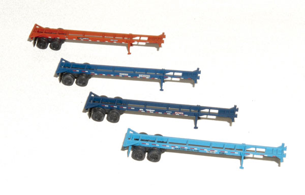 DeLuxe Innovations N scale Intermodal container chassis