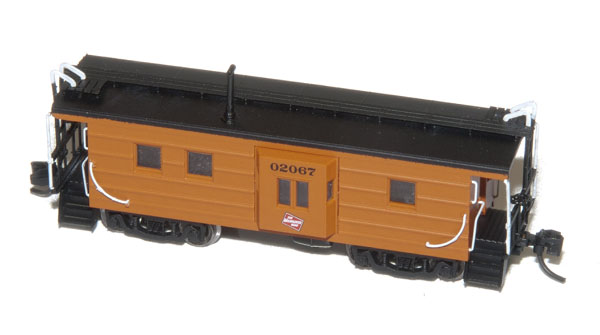 Fox Valley Models N scale Milwaukee Road ribbed-side bay-window caboose