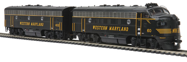 MTH Electric Trains HO scale Electro-Motive Division F7A and F7B diesel locomotives