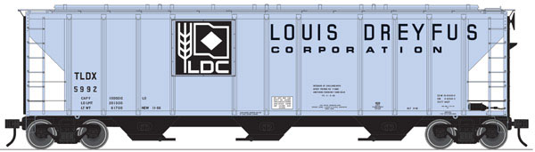 Atlas O Pullman-Standard 4,427-cubic-foot-capacity covered hopper with low sides
