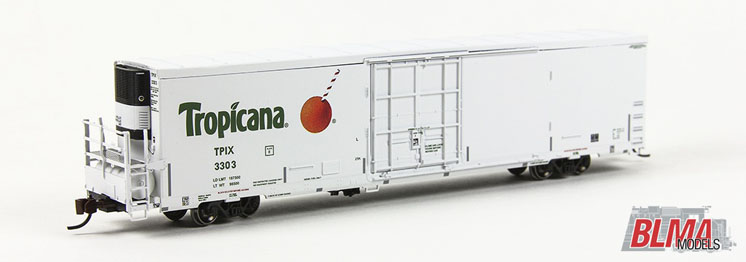 BLMA Models N scale Tropicana 64-foot mechanical refrigerator car