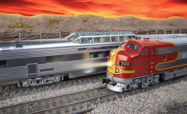 Walthers HO scale Atchison, Topeka & Santa Fe 300-class Electro-Motive Division F7A and F7B diesel locomotives