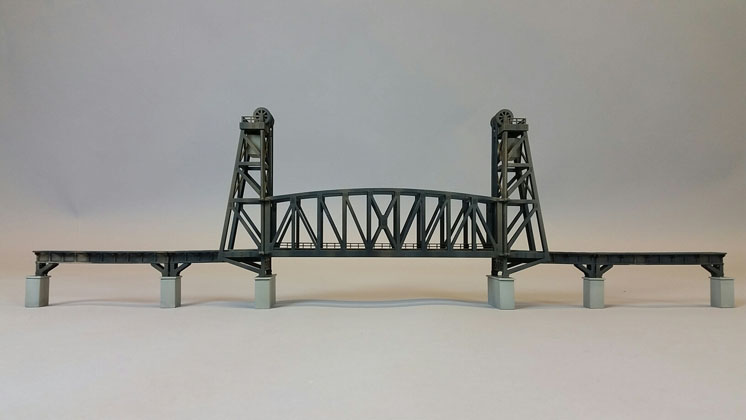 Custom Model Railroads N scale vertical lift bridge