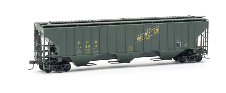 Accurail HO Chicago & North Western Pullman-Standard 4,750-cubic-foot-capacity covered hopper produced for the Chicago & North Western Historical Society