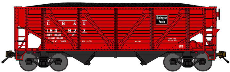 Bluford Shops N scale two-bay war emergency composite hoppers