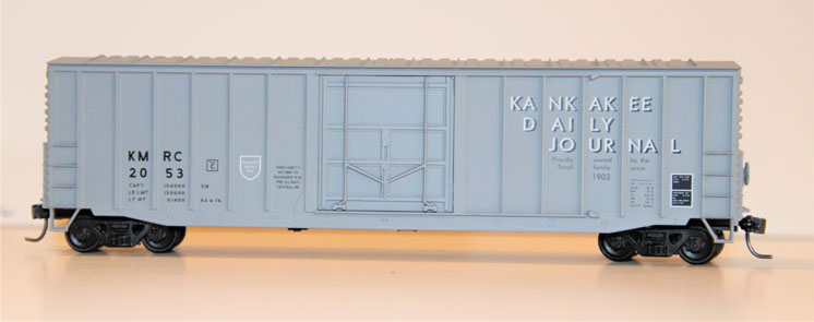 Kankakee Model Railroad Club Accurail HO scale 50-foot plug door boxcar kit