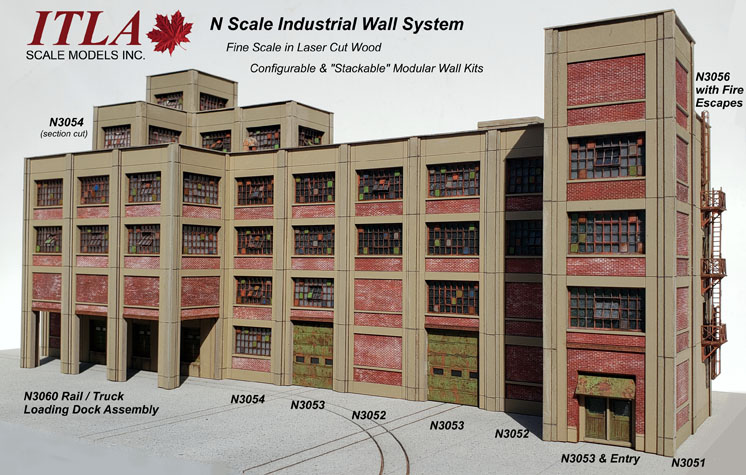 ITLA Scale Models N scale industrial wall system