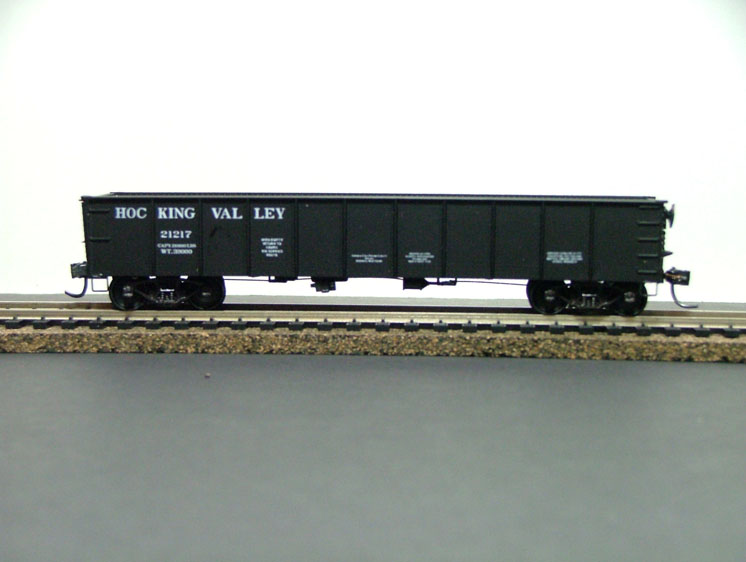 Accurail HO scale Hocking Valley 41-foot gondola kit custom-decorated for the Central Ohio Model Railroad Club
