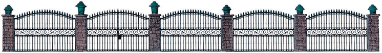 Wm. K. Walthers HO scale wrought iron fence kit