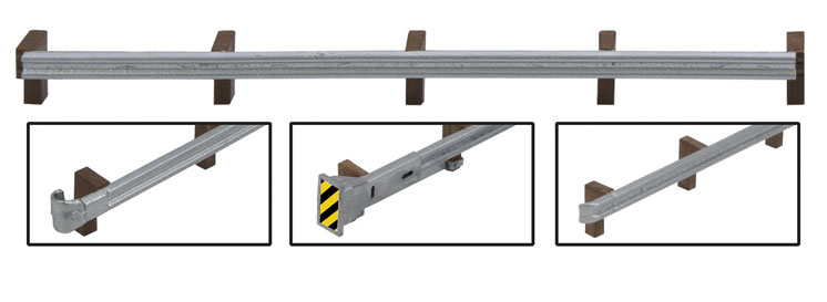 Walthers HO scale roadway guardrails